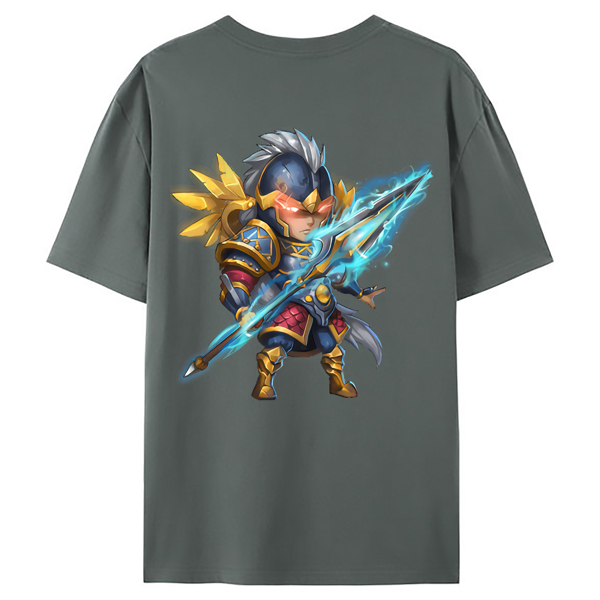 （画像用） リーグ・オブ・レジェンド League of Legends LOL 綿100％ メンズ半袖Tシャツ（バックプリント） 通気性